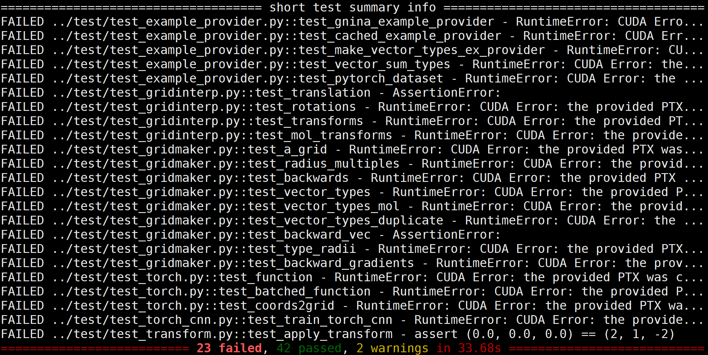 problem occurs during running pytest .. · Issue #2 · mattragoza/conda ...
