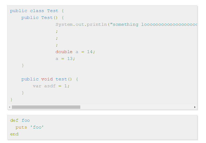 Code highlight has unnecessary vertical scroll bar (with fix) · Issue ...