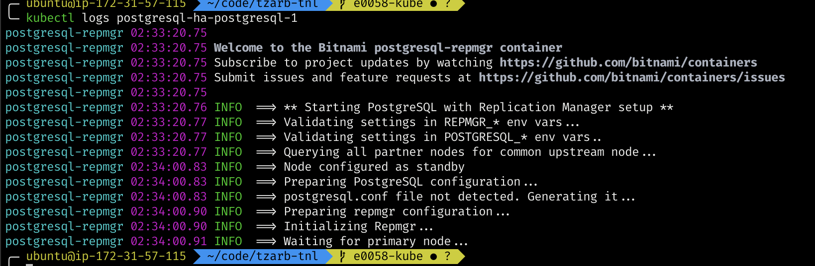  bitnami postgresql ha immediately starts crashing issue 14803