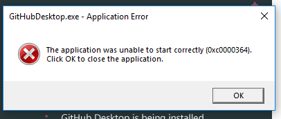 Cannot install applications based on electron on Windows 10