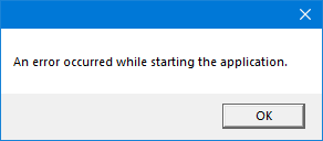 “An error occurred while starting the application” with 4.0a3 on ...