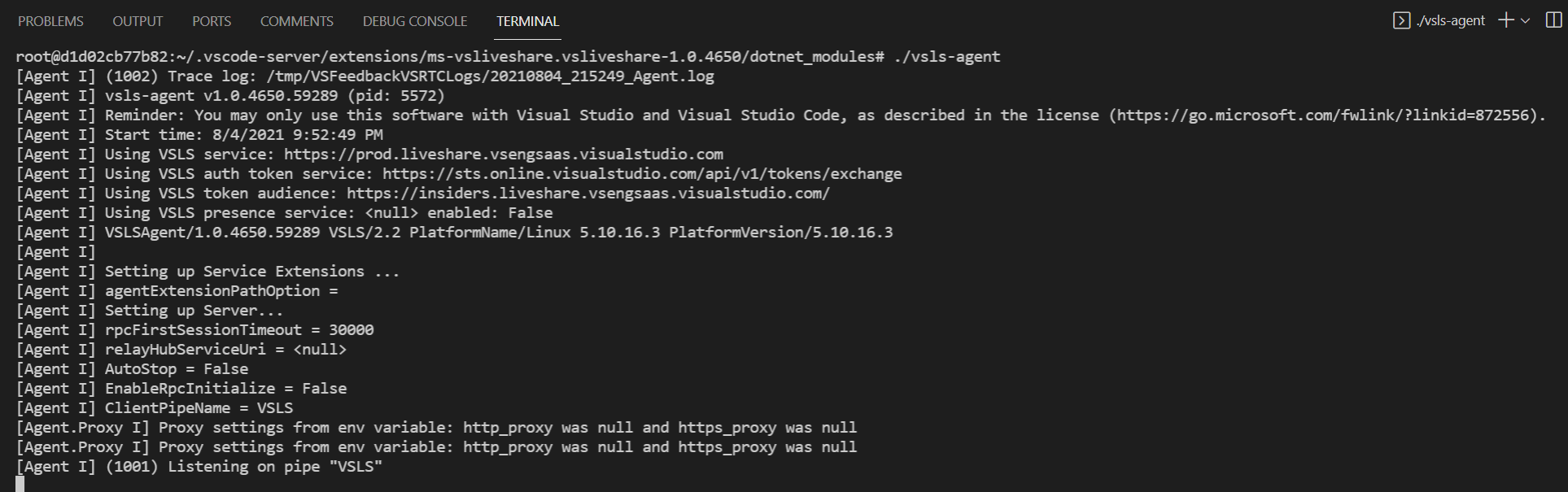 Live Share not working on Remote SSH session. Sign In hits "Starting ...