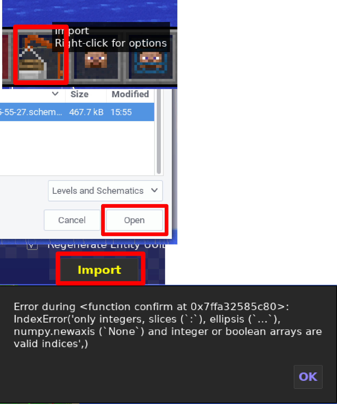 Error while importing a schematic. · Issue #886 · Podshot/MCEdit ...