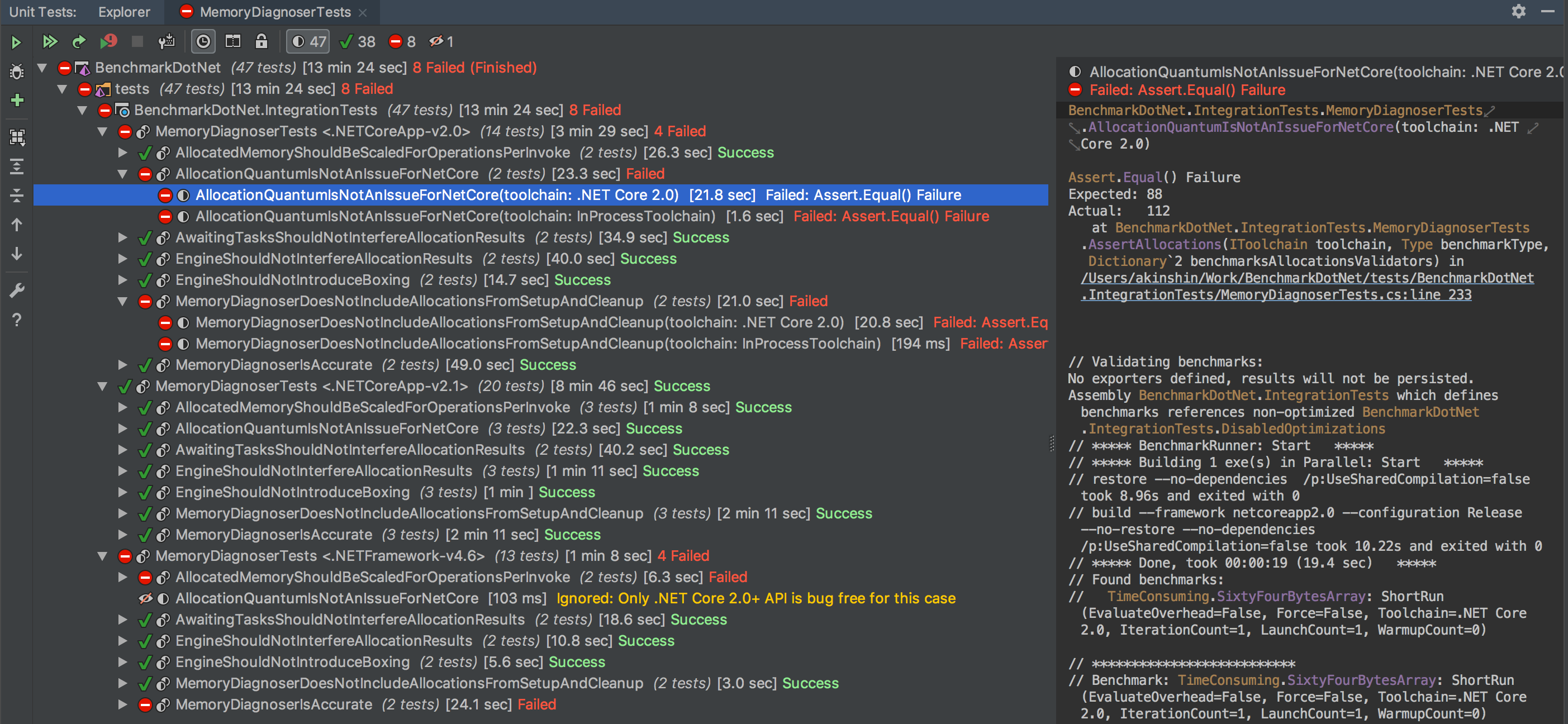 Problems with MemoryDiagnoserTests on Mono and .NET Core 2.0 · Issue ...