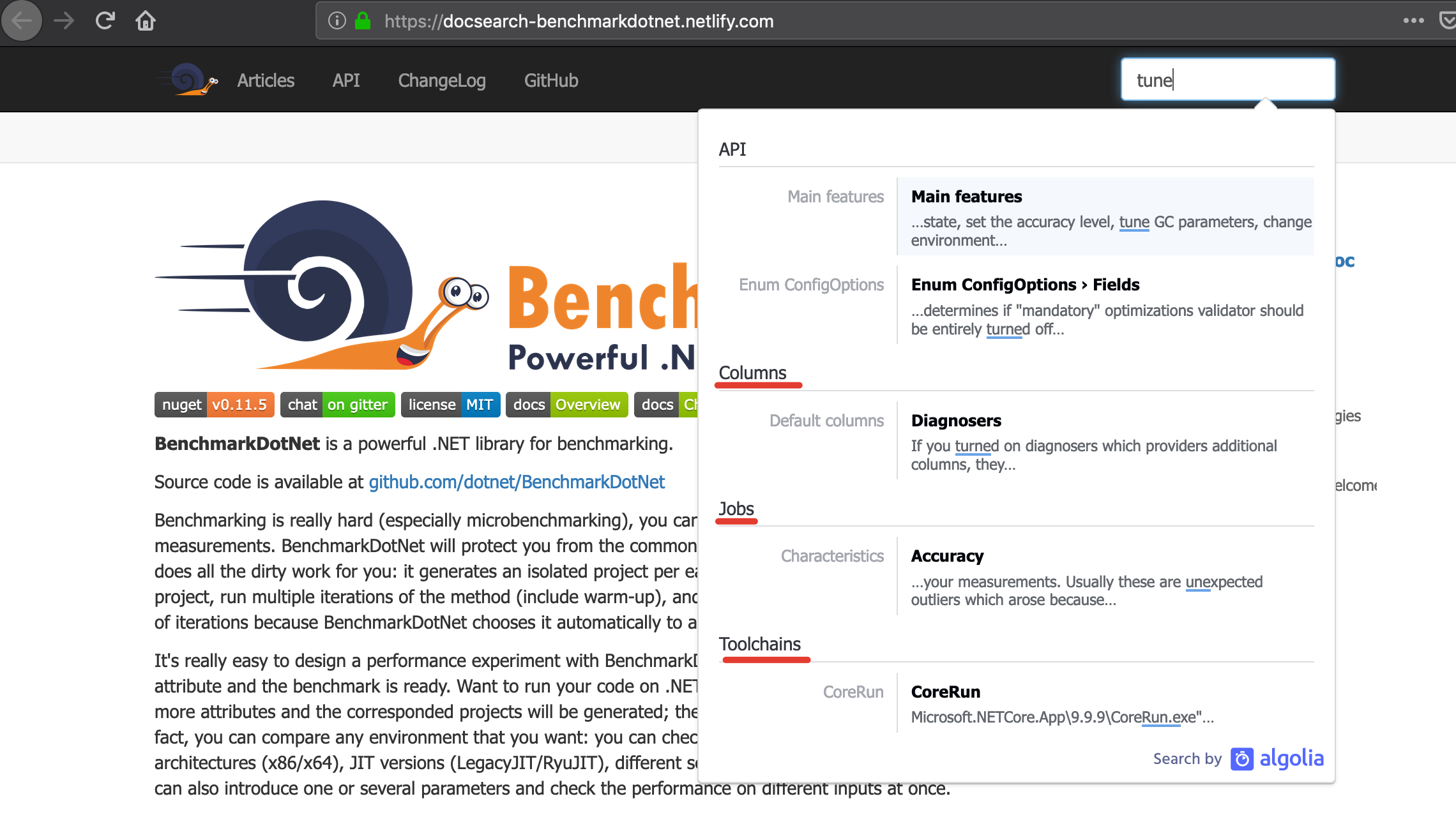  Discussion Improve Search Experience In The Documentation Issue 1137 Dotnet 