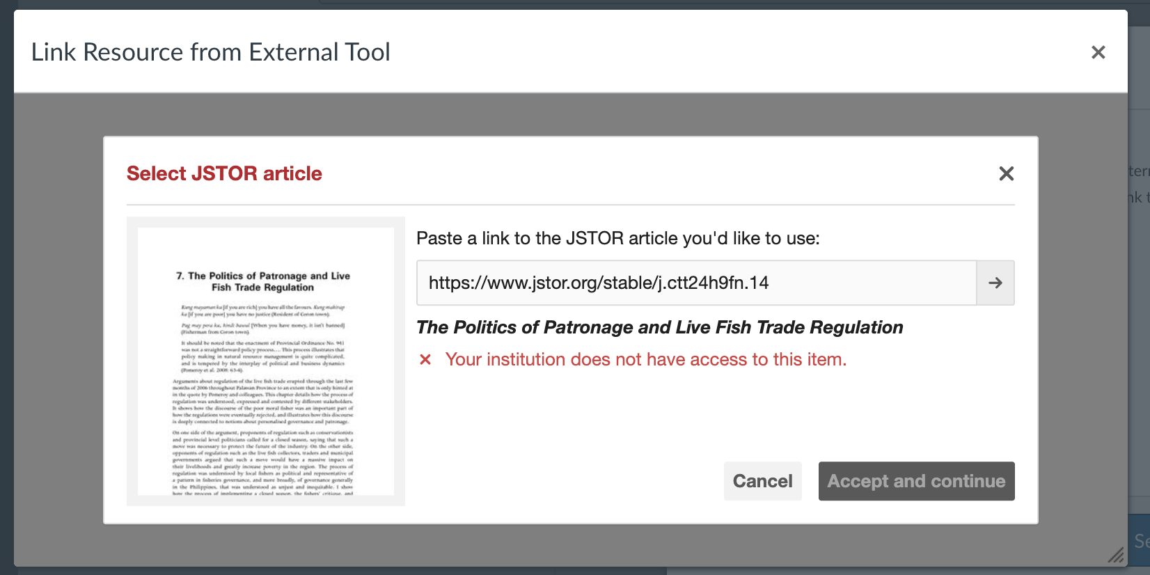 Some Open Access JSTOR texts are not loading in the LMS app · Issue