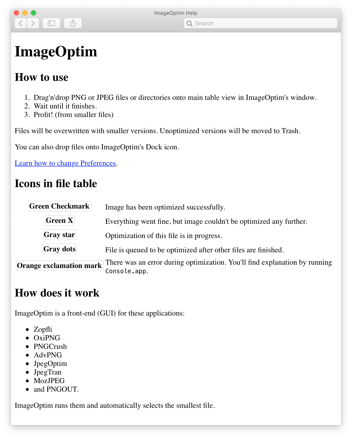 ImageOptim Help lacks styling and embedded images · Issue #319 ...