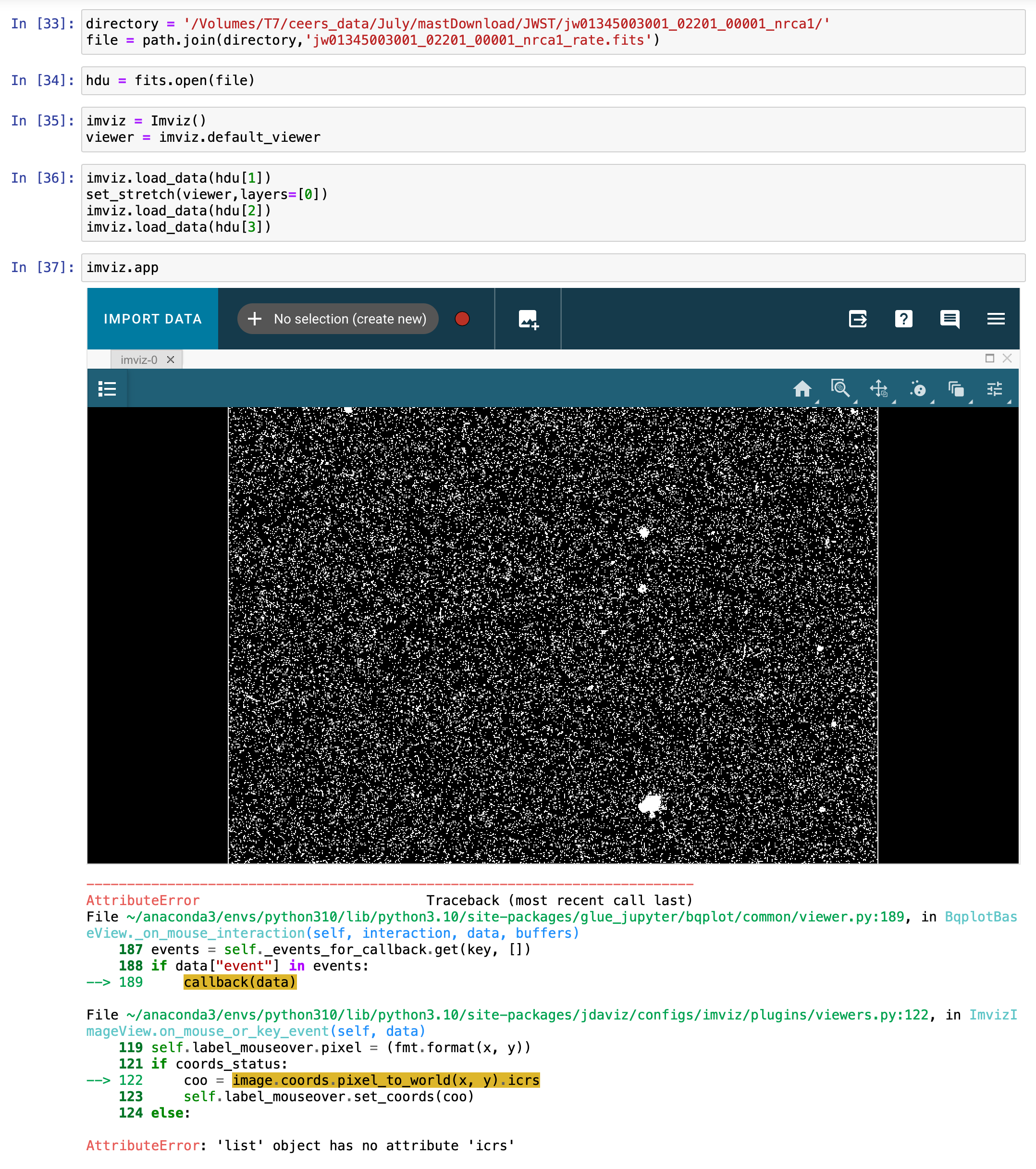 [BUG] Imviz WCS's for JWST extensions in FITS files not picked up