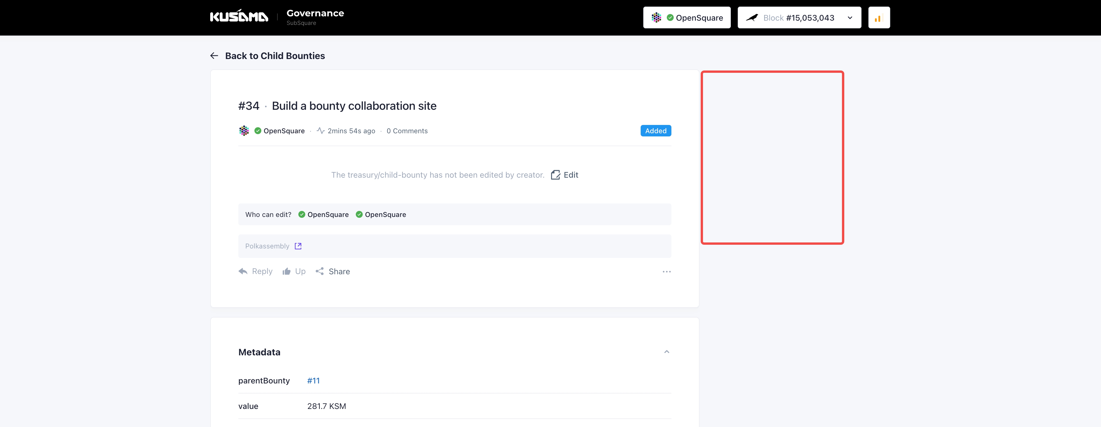 Content is not centered when child bounty status is added · Issue #2102 ...