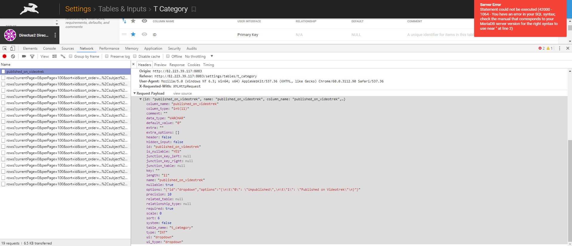 Internal server error 500 · Issue #1725 · directus/directus · GitHub