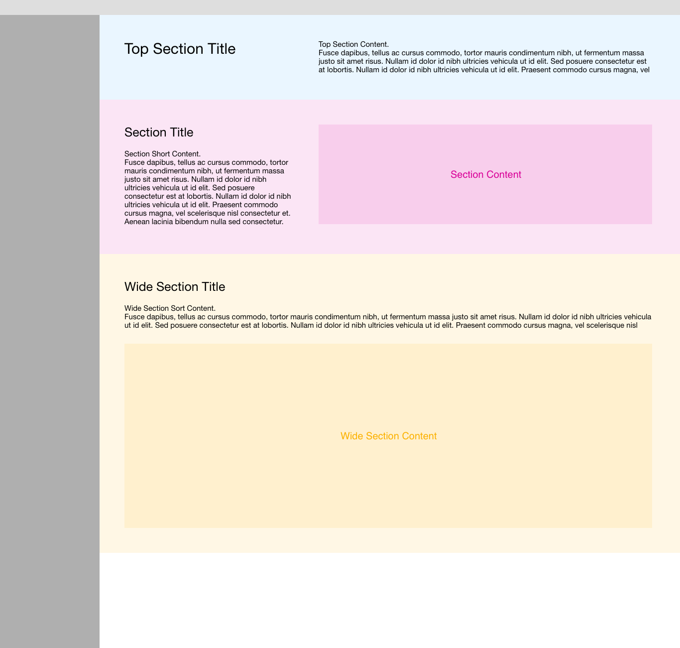 website content components