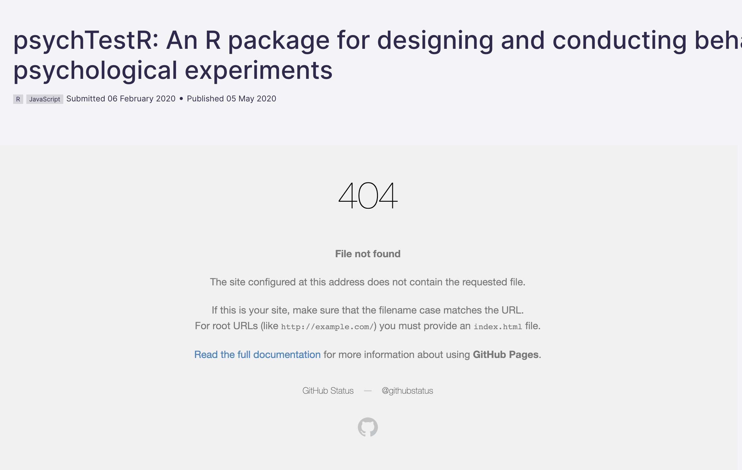 [REVIEW]: psychTestR: An R package for designing and conducting ...