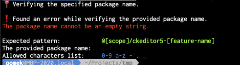 Improve the error message when package name is not specified · Issue ...