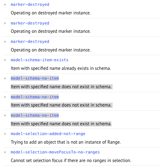 Error codes are duplicated · Issue #7036 · ckeditor/ckeditor5 · GitHub