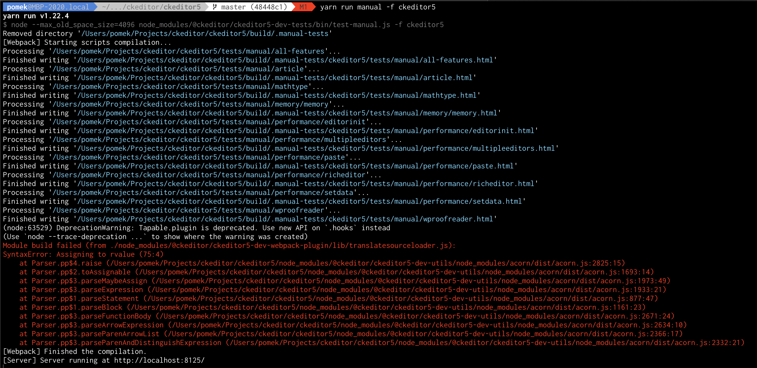 Manual tests script does not work · Issue #7769 · ckeditor/ckeditor5 ...