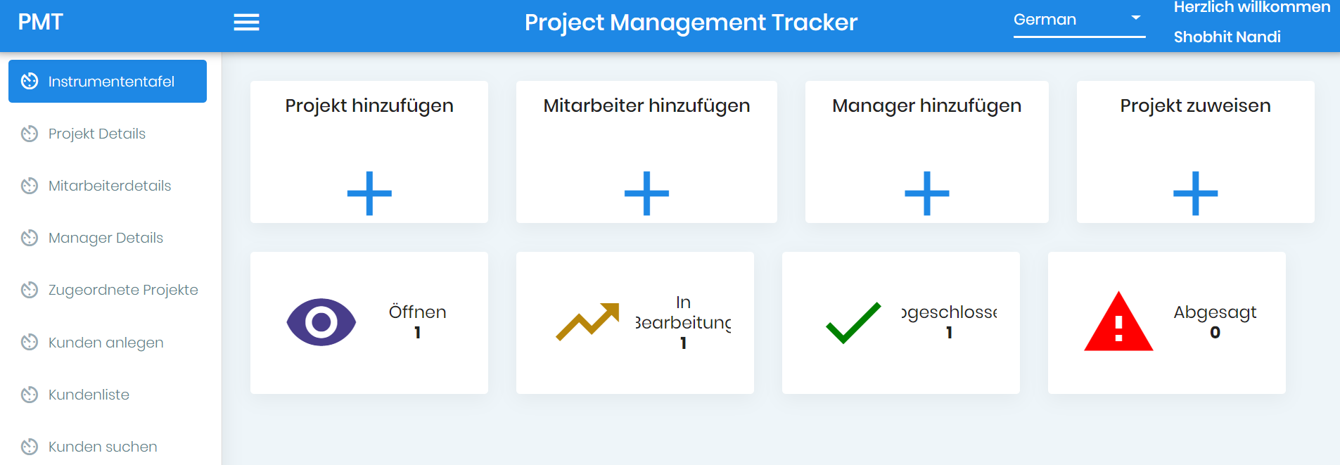 GitHub - shobhitnandi/Project-Management-Tracker: The project is aimed ...