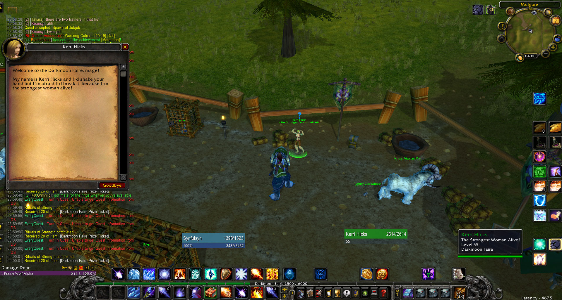 Darkmoon Fair Rep Quest "More Dense Grinding Stones" Given By Wrong