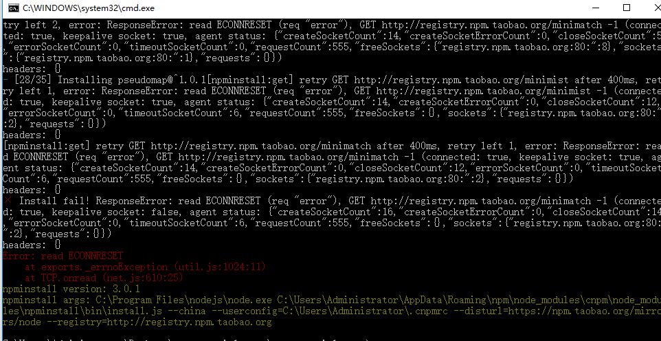 我用cnpm i安装依赖包时报错， · Issue #164 · PanJiaChen/vue-element-admin · GitHub