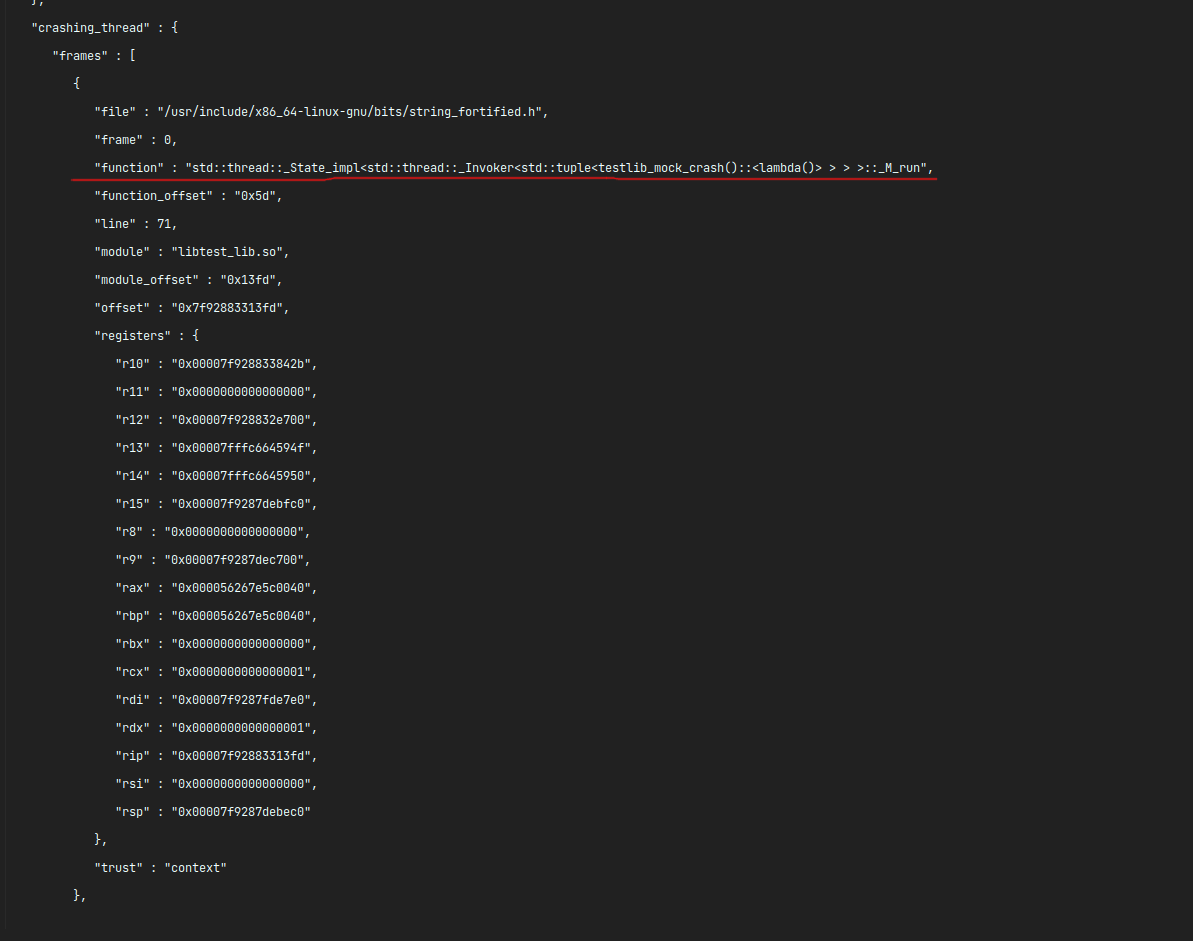 stackwalker decoder fails to decode minidump file generated by crashpad