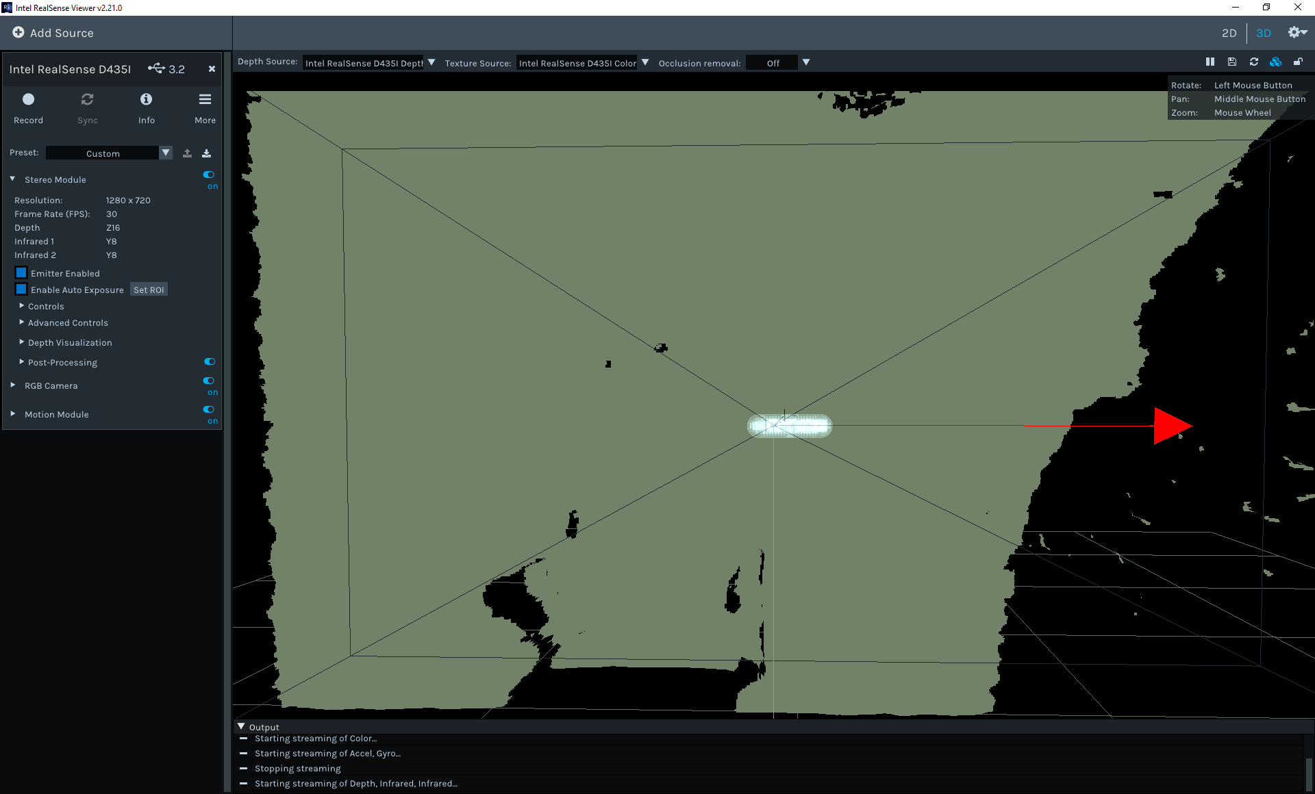color texture mapping doesn't work (at least in RealSense Viewer ...
