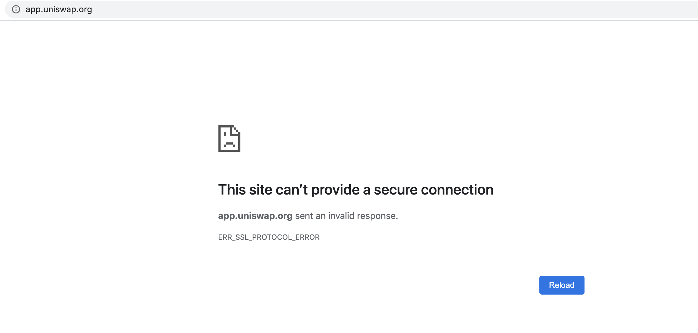 ERR_SSL_PROTOCOL_ERROR on app.uniswap.org using trust wallet on android ...
