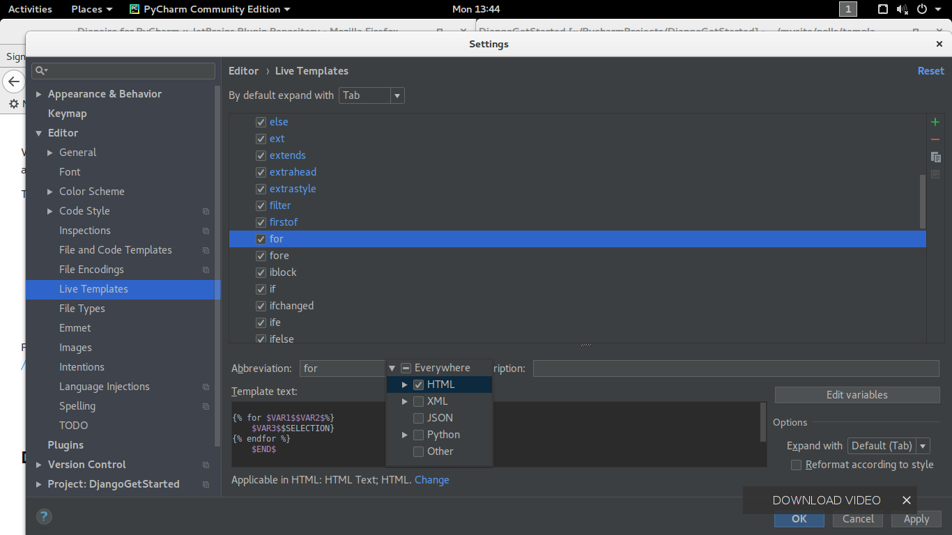 feature syntax not working for .html in Pycharm Version 2018.1.4 · Issue 4