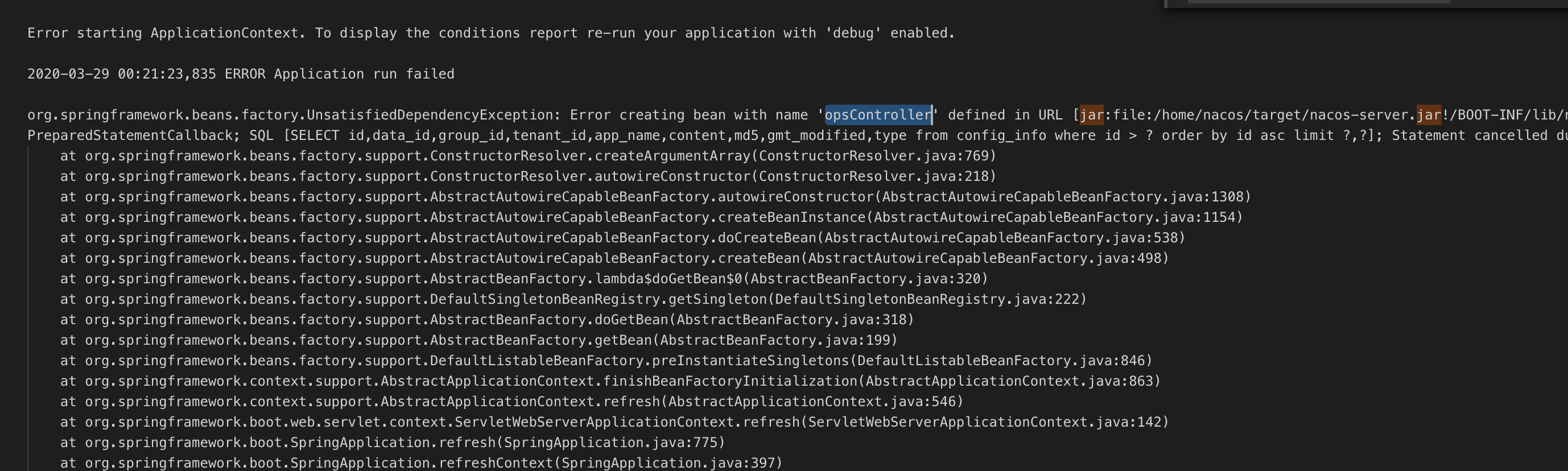 nacos重启，当配置很多的时候会导致启动失败 · Issue #2539 · alibaba/nacos · GitHub
