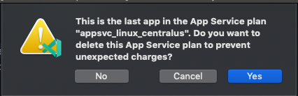 On app deletion, delete the resource group and app service plan if ...