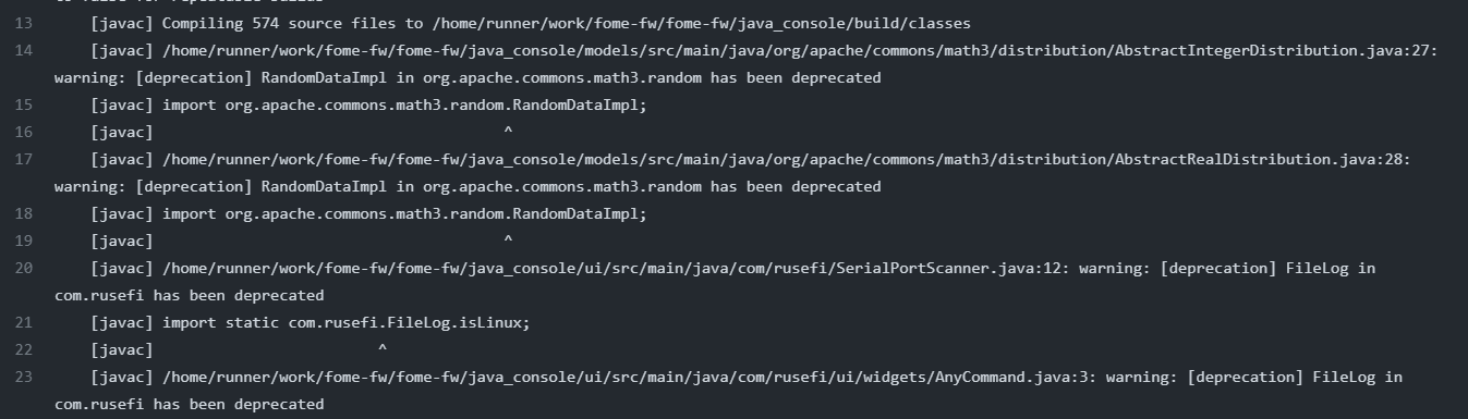 java console build reports