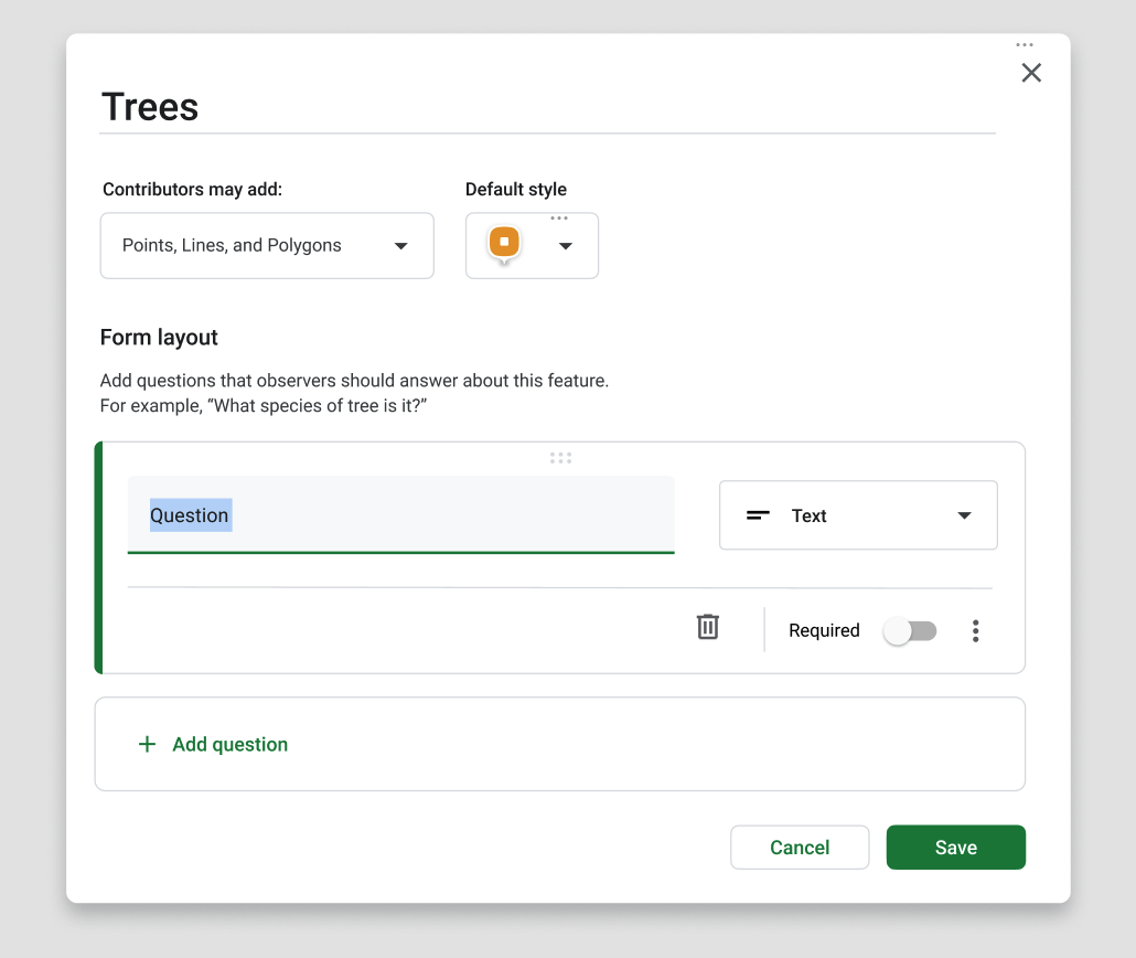 [Form editor] Allow user to mark/unmark fields 