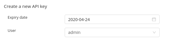 When you create a new API key the default expiry should not be today ...