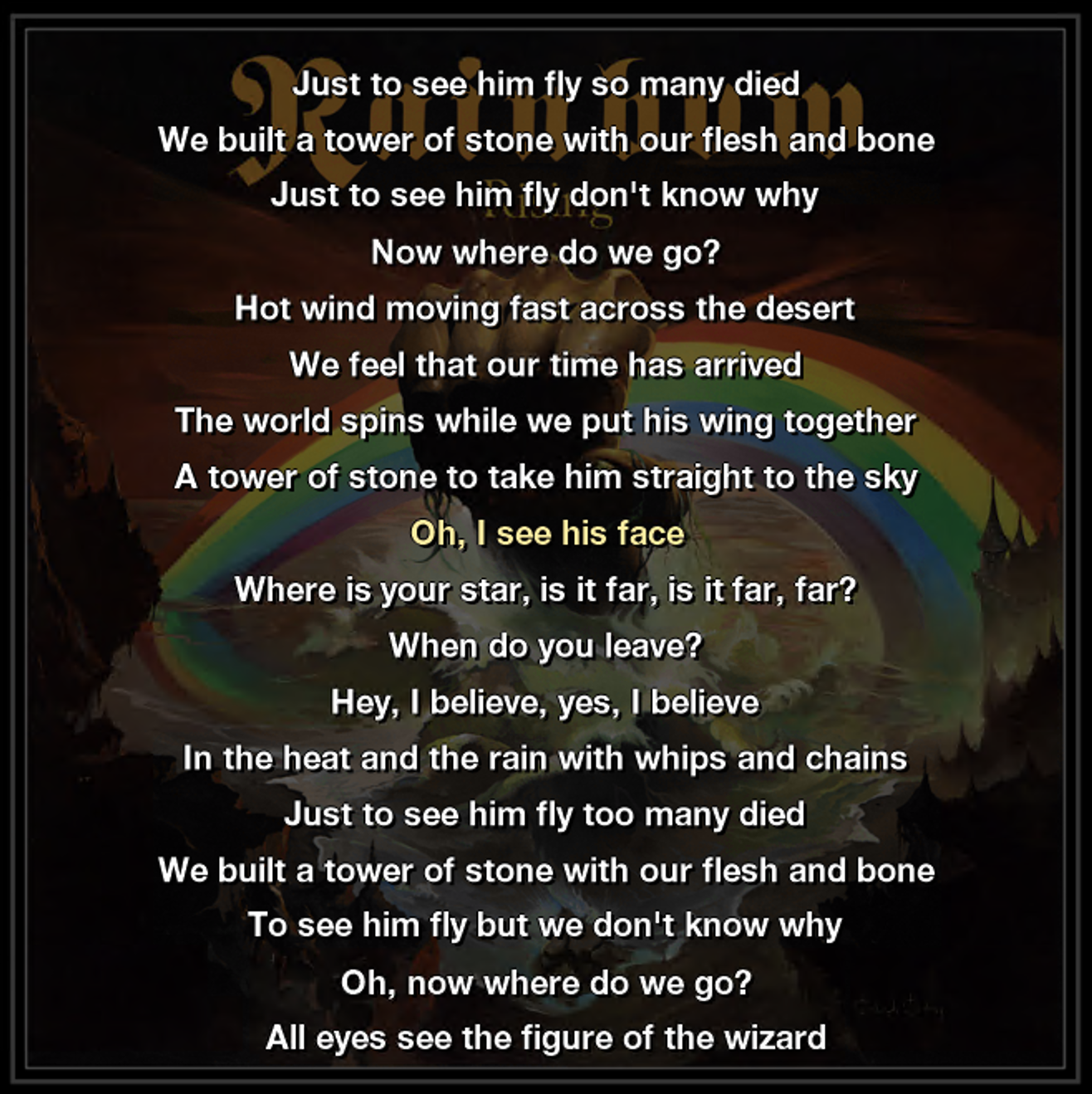 Rainbow - Stargazer lyrics