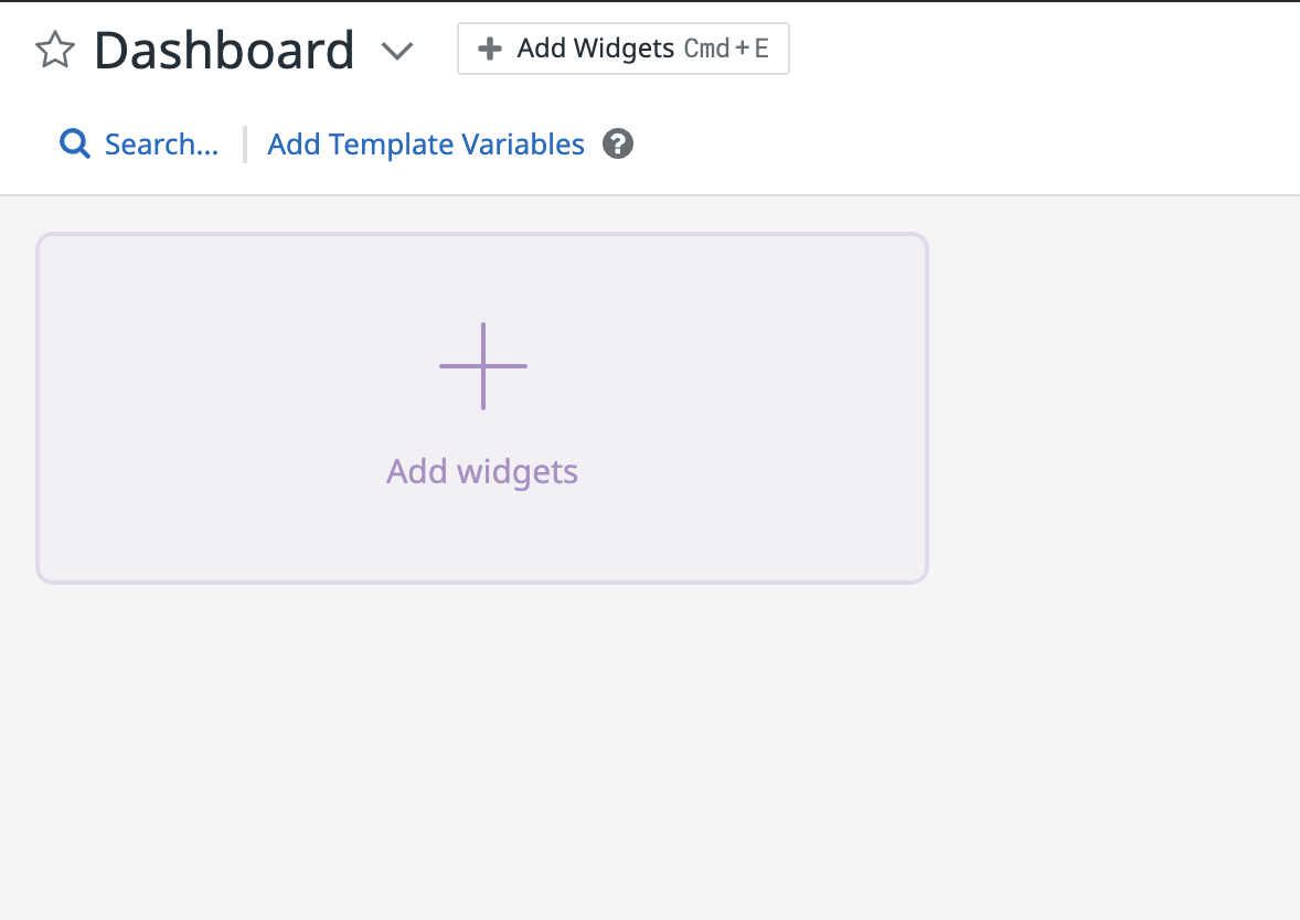 Add widget to your dashboard