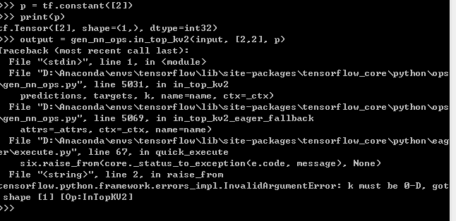 InTopKV2 cannot use k as a tensor · Issue #33805 · tensorflow ...