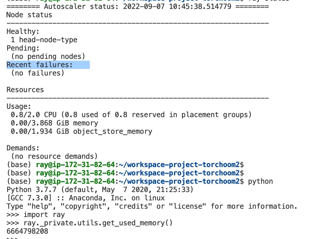 [core] ray status reports 0 memory usage · Issue #28344 · ray-project ...