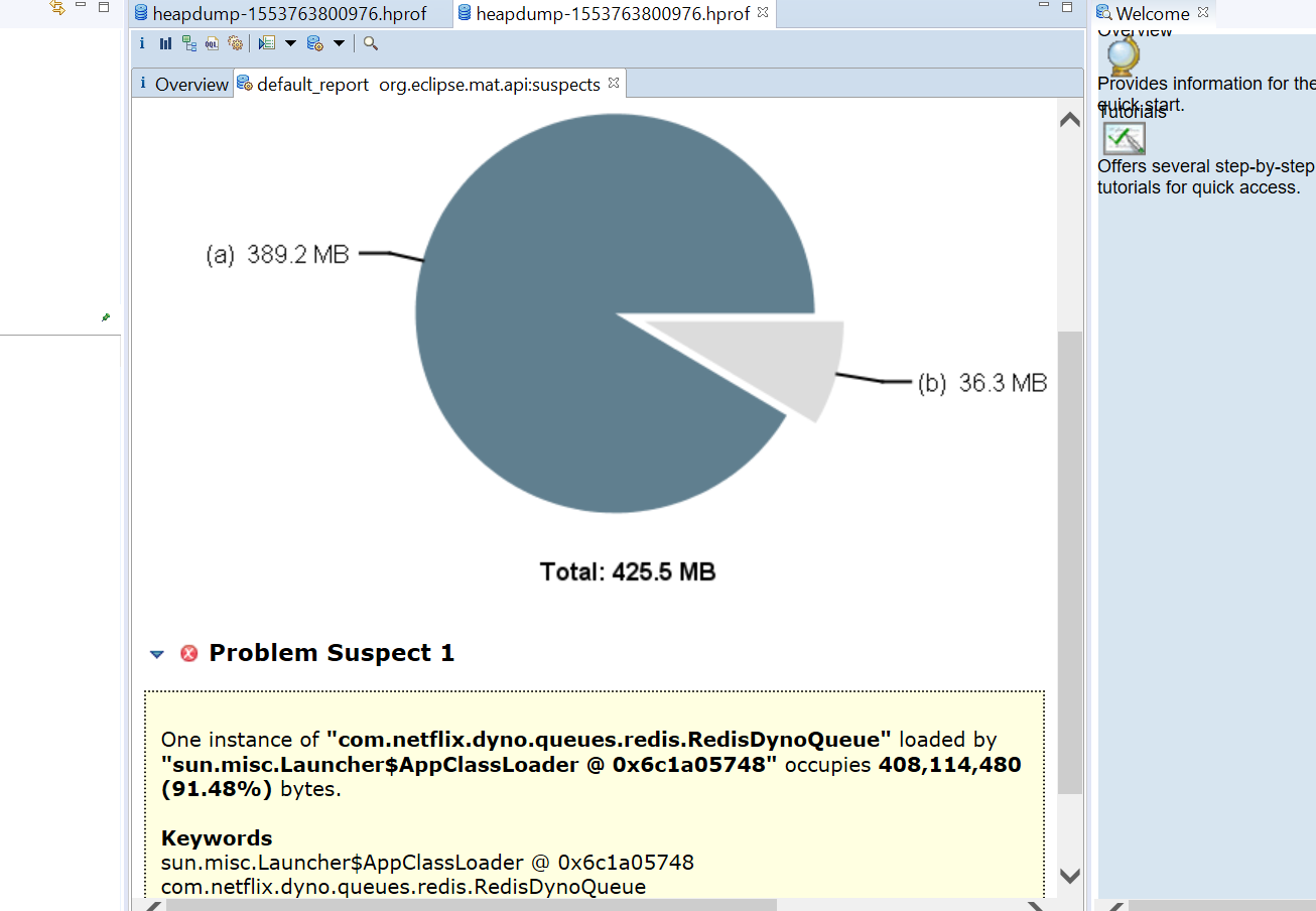 Java heap memory error occured while doing performance test with single