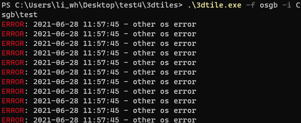 osgb转3dtile的时候报other os error · Issue #185 · fanvanzh/3dtiles · GitHub
