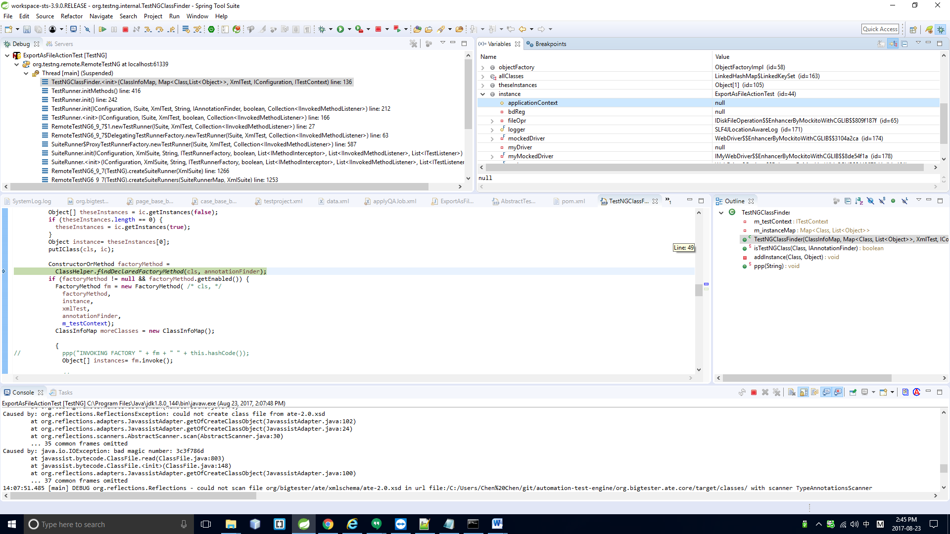 ExportAsFileActionTest.java being skipped · Issue #208 · big-automation ...