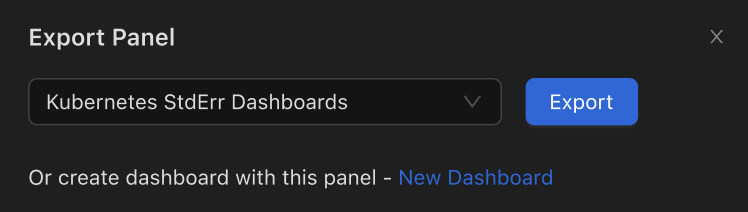 Ability to create a dashboard or a panel in the existing dashboard in ...