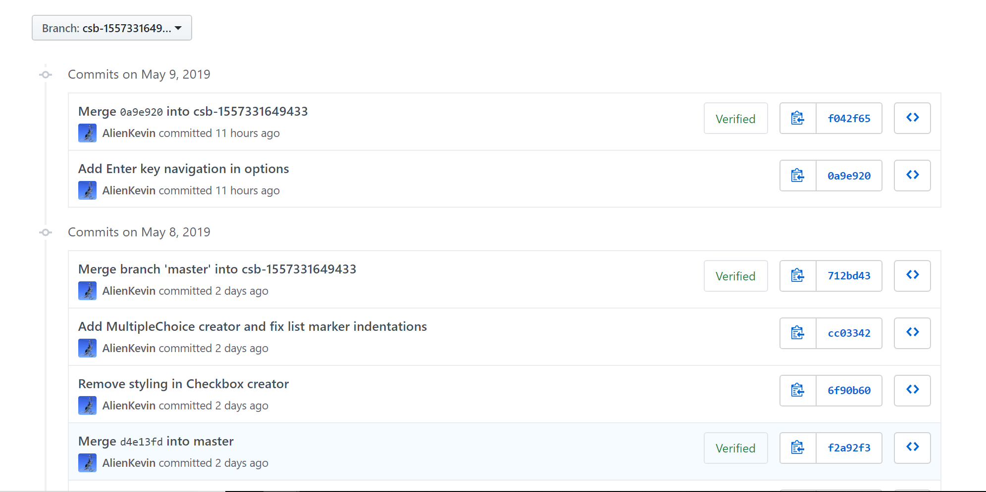 Messy GitHub Commits · Issue #1880 · codesandbox/codesandbox-client ...