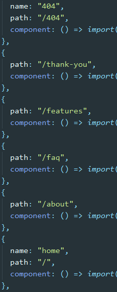 routes files