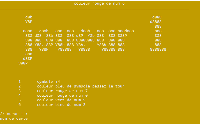 GitHub - jihenBouguerra/uno: console uno game using c