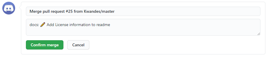 Pull Request Merge Description