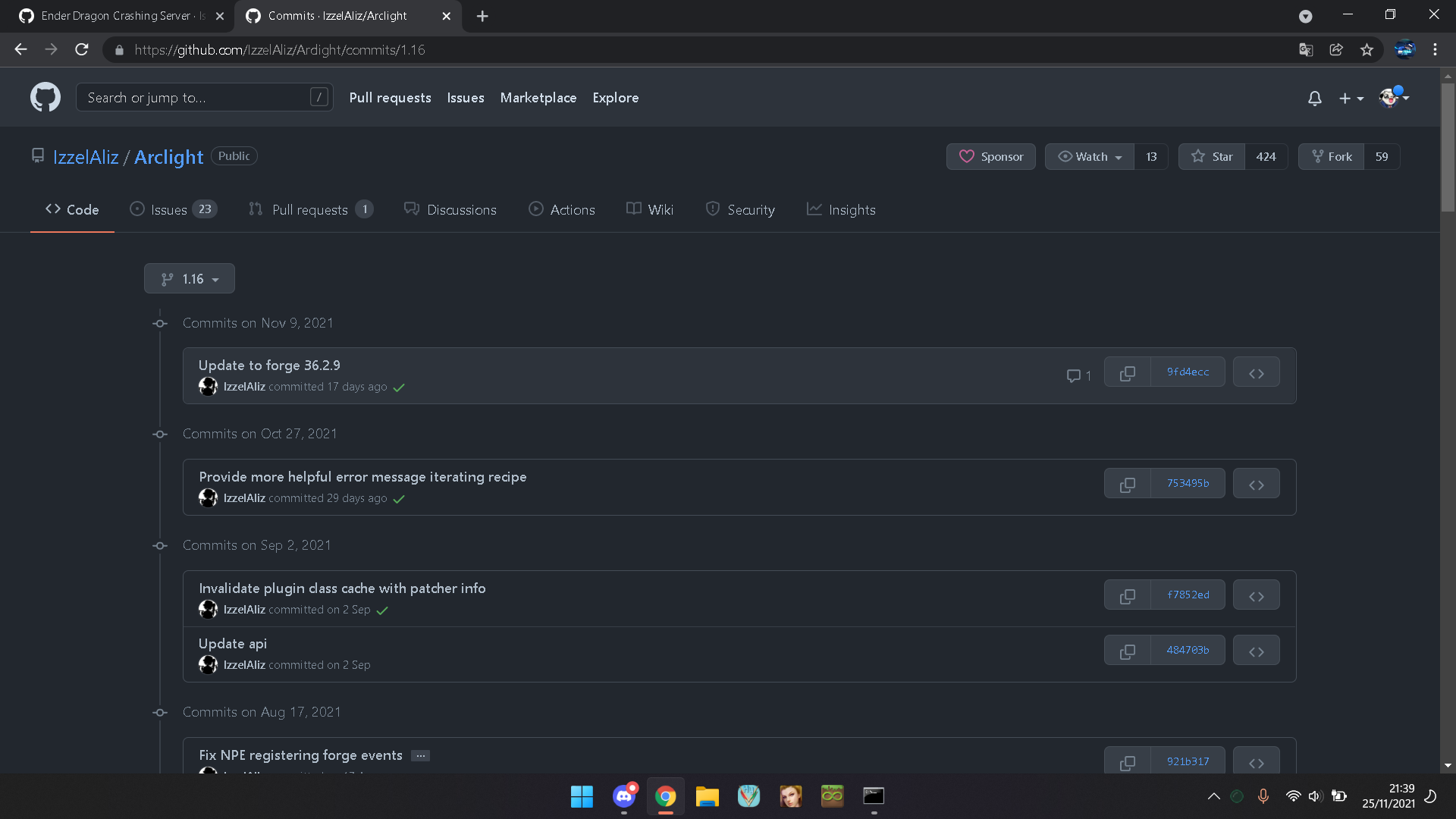 Ender Dragon Crashing Server · Issue 400 · IzzelAliz/Arclight · GitHub