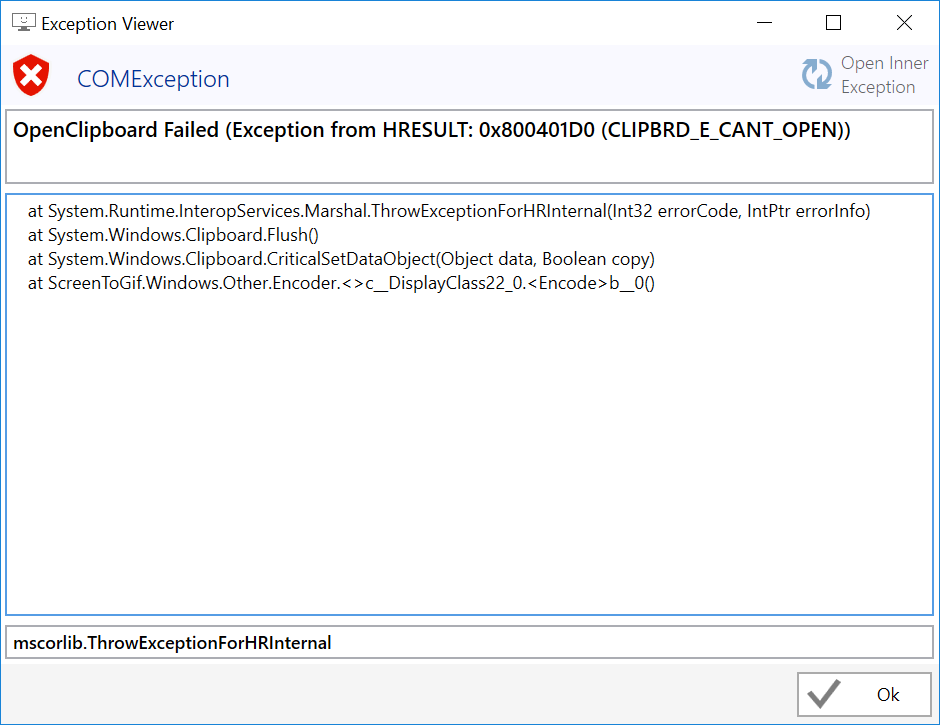Can't open clipboard. · Issue 228 · NickeManarin/ScreenToGif · GitHub