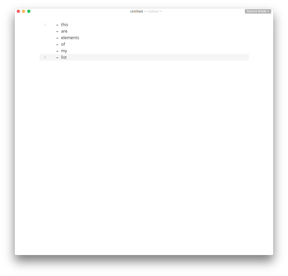 When a code block is added to a element of a list and additional line