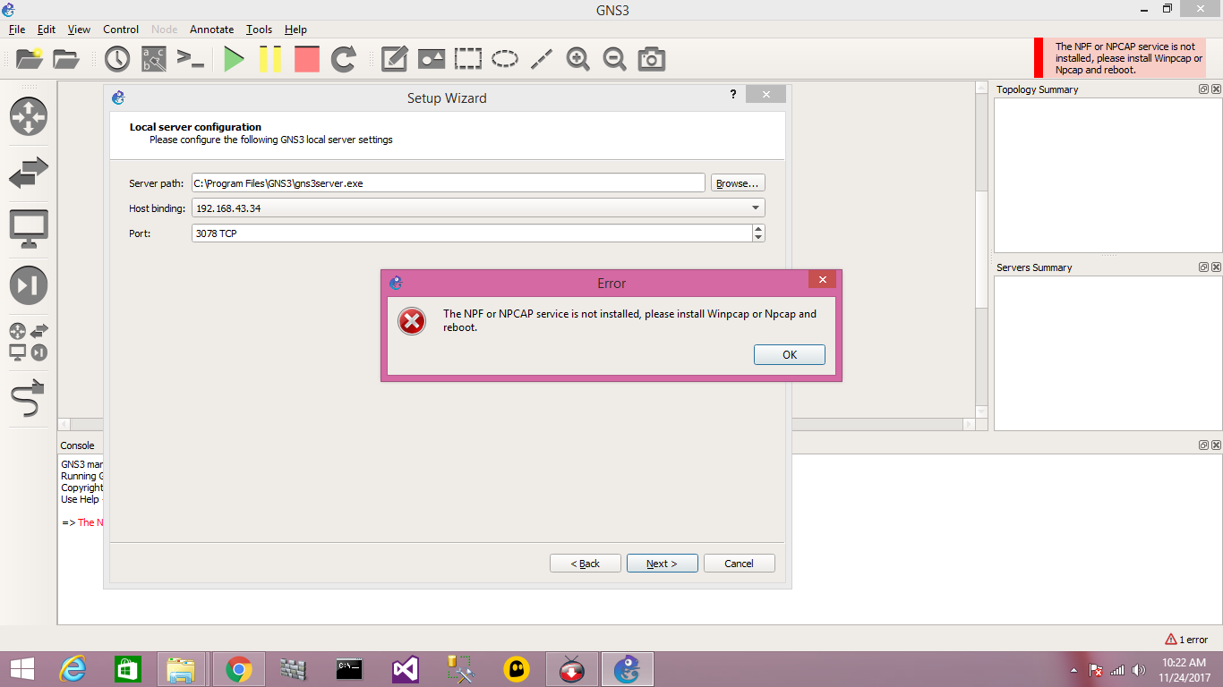 gns3server error · Issue #2346 · GNS3/gns3-gui · GitHub