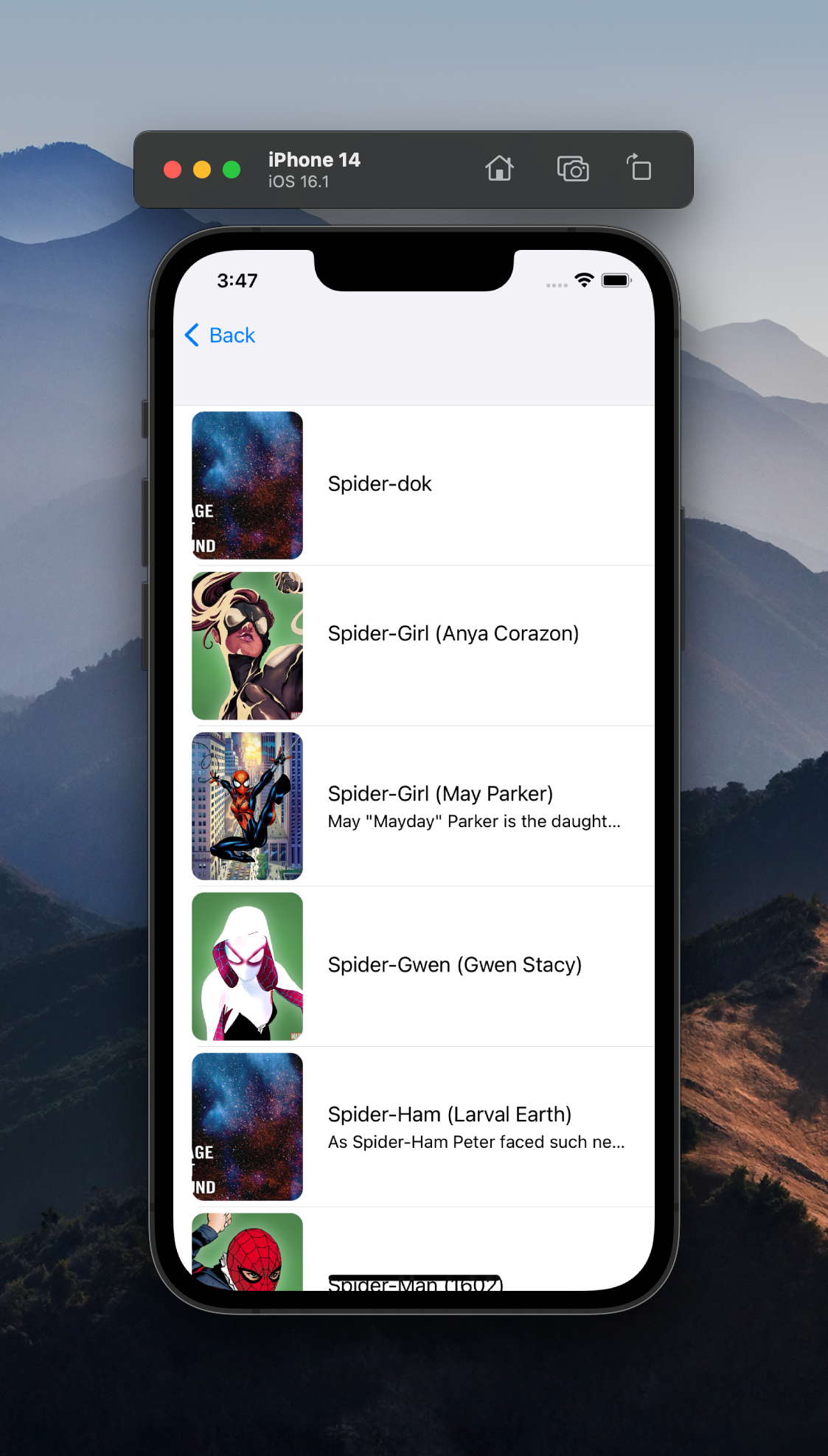 GitHub - TheSerhii/Marvel: A simple Marvel application using Alamofire ...