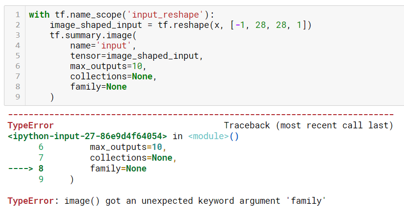 family argument not expected for tf.summary.image · Issue #740 ...